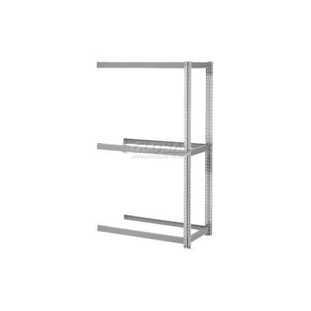 Global Equipment Expandable Add-On Rack 72x24x84, 3 Levels No Deck 750 Lb. Cap Per Level, GRY 785528GY